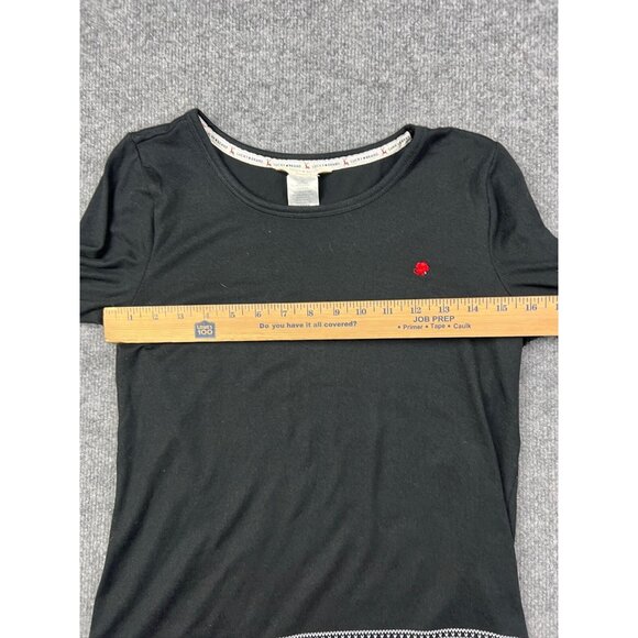 Lucky Brand Blouse Women's Small Black Red Geometric Stripe Long Sleeve Boho - Picture 6 of 7